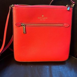 New Kate Spade Purse!  10x10 inches.  Used once. Fushia in colour.